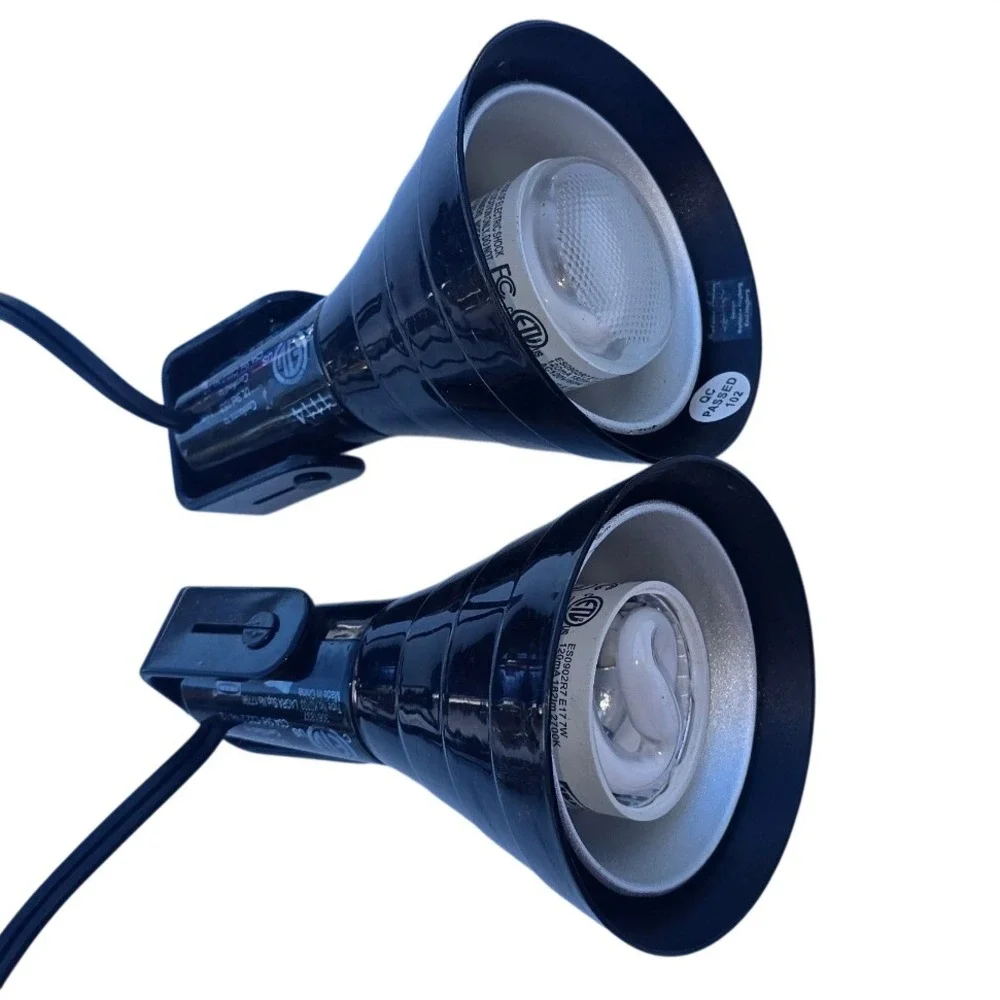 2‎ vtg IKEA LAGRA Black Spotlight Task Lamps K0703 Type 3061837 Corded Switch